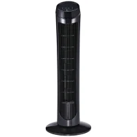 HOMCOM 45 W torenventilator, 3 ventilatieniveaus, ABS, zwart(m-10)