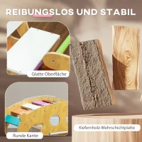 AIYAPLAY 2-in-1 klimrek met schommelstoel, houten klimboog om te schommelen en klimmen, klimspeelgoed, voor kinderen 1,5-4 jaar, binnen, multicolor(m-5)