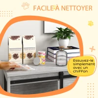 PawHut Cage caisse pour chien animaux intérieur porte coulissante, métal effet bois, dim. 57H x 80L x 54l cm(m-7)