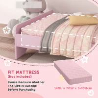 ZONEKIZ Wooden Kids Bedroom Furniture Set with Kids Dressing Table, Stool, Bed, for 3-6 Years, Cat-Design(m-7)