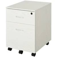 Vinsetto Cassettiera Portadocumenti Schedario per Ufficio 2 Cassetti e Serratura(m-11)