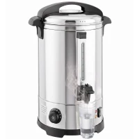 HOMCOM 13L Catering Urn, 2500W Stainless Steel Hot Water Boiler Dispenser with Thermostat, Keep Warm Function and Easy Pour Tap(m-14)