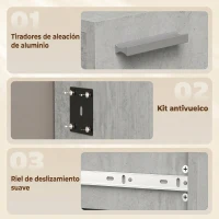 HOMCOM Recibidor de Entrada con Espejo Zapatero Abatible Cajón Mesa Pequeña 61x30x170 cm Gris(m-6)