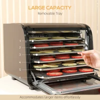 HOMCOM 35-70°C Six-Tray Food Dehydrator - Black(m-7)