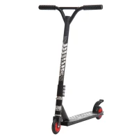 HOMCOM Monopattino Freestyle per Adolescenti in Alluminio, Impugnatura Ergonomica e Pedana Antiscivolo, Nero 65.5x50x79cm(m-1)