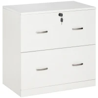 Vinsetto Arquivador de Escritório Armário de Arrumação de Escritório com Fechadura e 2 Chaves 74x42x72cm Branco(m-11)