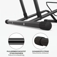 SPORTNOW Fietsstandaard van staal voor fietsen, vrijstaand, geschikt voor banden tot 85 mm, 59 x 41 x 38 cm, zwart(m-6)