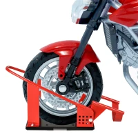 HOMCOM Cavalete Traseiro para Mota com Comprimento Ajustável Elevador Universal com Estrutura Metálica Capacidade 450 kg 51-69x27,5x34 cm Preto(m-10)
