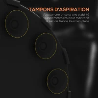 SPORTNOW Sac de boxe sur pied autoportant cible réglable en hauteur, avec Ventouses, équipement Boxe(m-6)