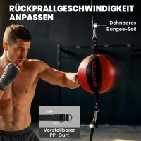 SPORTNOW Stelaż do treningu double-end z linką bungee, regulowaną klamrą, montaż Clip-on(m-5)