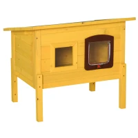 PawHut Cuccia Casetta per Animali Domestici in Legno di Abete 70 x 51.5 x 60cm(m-1)