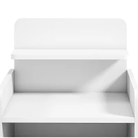 HOMCOM Bedside Cabinet, Bedside Table with Drawer and Shelf for Living Room, White(m-8)