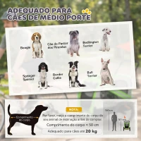 PawHut Reboque de Bicicleta para Cães 2 em 1 com Carrinho de Transporte, Refletores e Bandeira de Segurança, Verde(m-5)