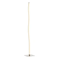 HOMCOM Lampada a Stelo, Lampada da Terra Design, Lampada Piantana con Luci a LED Bianco Caldo, 12W, Argento, 22x22x144cm(m-1)
