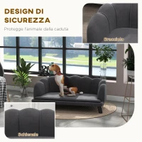 PawHut Divano per Cani di Taglia Medio-Grande con Rivestimento Sfoderabile e Lavabile(m-5)