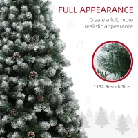 HOMCOM 7ft Snow-Dipped Artificial Pine Christmas Tree(m-6)