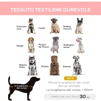 PawHut Lettino per Cani Grandi Rialzato con Tessuto a Rete, Peso Massimo 30kg, 91.5x76.2x18 cm, Rosso(m-6)
