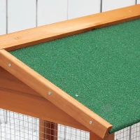 PawHut Gabbia per Uccelli Alta 165cm in Legno da Esterno con 2 Porte e Vassoio Estraibile, Arancione(m-8)