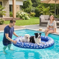 PawHut Galleggiante per Cani Gonfiabile Pieghevole per Cani Piccoli e Medi(m-2)