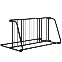 DURHAND Fietsenrek voor 4 fietsen, weerbestendig, extra bevestiging, 155 x 100 x 75 cm, Zwart(m-1)