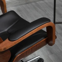 Vinsetto Bürostuhl Ergonomischer Schreibtischstuhl mit Hoher Rückenlehne, Abnehmbarer Kopfstütze für Home-Office Schwarz(m-9)