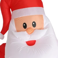 Outsunny 9ft/275 cm Christmas Inflatable Santa with Bear Sack, Giant Christmas Blow Up Decoration with Built-in LED Lights for Garden, Indoor Outdoor Home Decor(m-10)