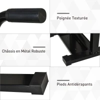 HOMCOM Support universel de moto réglable cric hydraulique lève moto béquille d'atelier stand moto tout-terrain moto cross supermotard noir(m-6)