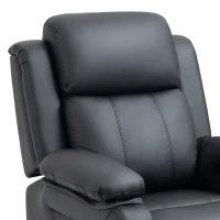 HOMCOM Riser and Recliner Chair with Vibration Massage, PU Leather Power Lift Chair for Elderly, Black(m-11)