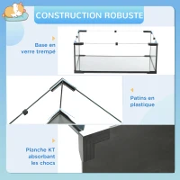 PawHut Cage hamster cage rongeur 3 niveaux avec roue rampes maisonnette abreuvoir mangeoire 60L x 40l x 54,5H cm noir(m-6)