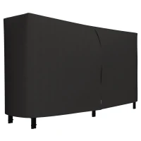 Outsunny Estante de Leña con Funda Oxford 600D de Metal Robusto Ajustable Carga 200 kg para Interior Exterior 180x36x99 cm Negro(m-11)