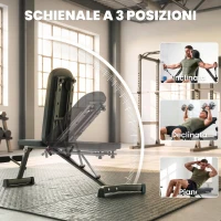 SPORTNOW Panca Regolabile con Bande di Resistenza, Pieghevole Inclinata/Declinata/Piana(m-5)