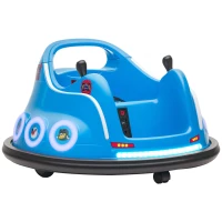AIYAPLAY Angry Bird Licensed Waltzer Car, 12V Kids Bumper Car w/ Joysticks, Remote, Music LED Lights, Blue(m-11)