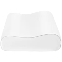 HOMCOM Almofada de Espuma Viscoelástica com Desenho Ergonómico Dupla Altura Capa Removível e Lavável 68,58x35,56x8,9/10,8 cm Creme(m-11)