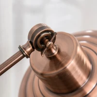 HOMCOM Stehlampe, Industrielle Stehleuchte mit Verstellbarem Schirm, Standleuchte E27 Fassung, Metall, Rotbronze, 68,5 x 25 x 148cm(m-9)
