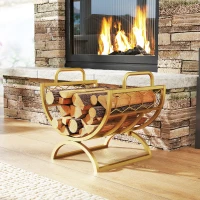Outsunny Haardhoutrek 46 x 36 x 41 cm – Goud wafeldesign(m-7)