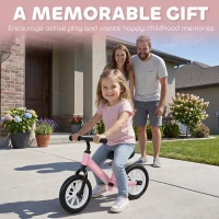 AIYAPLAY 11.2" Balance Bike for 2-5 Years, Toddler Bike with Lighting Wheels, Adjustable Seat & Handlebar, 360° Steering, Pink(m-8)