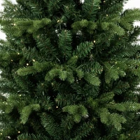 HOMCOM Kunstkerstboom 180 cm met inklapbare houten standaard, 1438 takpunten, groen(m-11)