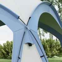 Outsunny Event Shelter 3,5 x 3,5m Paviljoen met Haak Deur Waterafstotend Winterbestendige Tuinpaviljoen Blauw(m-8)
