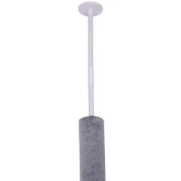 PawHut Floor to Ceiling Cat Tree 230-260cm Height Adjustable, 5-Tier Cat Tower with Scratching Posts, Hammock, Perches, Climbing Activity Centre for Indoor Kittens Playing and Relaxing, Grey(m-9)