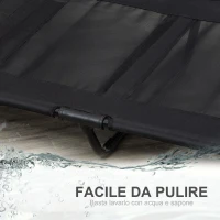 PawHut Brandina per Cani Grandi in Metallo e Tessuto Oxford con Borsa di Trasporto, 92x76x18cm, Nero(m-4)