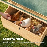 PawHut Pollaio in Legno Casetta Galline Tetto Impermeabile 150x100x96.5cm Giallo(m-6)