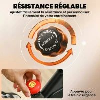 SPORTNOW Vélo d'appartement volant d'inertie silencieux écran LCD guidon et selle réglables support Ipad porte-gobelet intégrés(m-4)