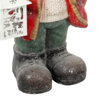 HOMCOM Kerstdecoratie, rendier met lantaarn, led, op batterijen, 25,5 x 19,5 x 52 cm, rood(m-11)