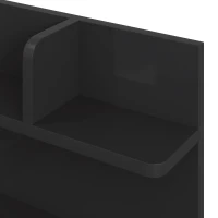 HOMCOM Bedside Table, Small Bedside Cabinet with 2 Drawers and Storage Shelves for Bedroom, Black Wood Effect(m-11)