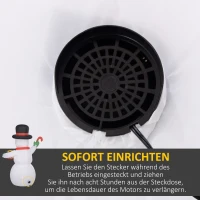 Outsunny 1,80 m Sneeuwpop met Zuurstok & Cadeau, Zelfopblazend, LED's, Weerbestendig(m-6)