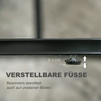HOMCOM Set van 2 Bijzettafels in Industrieel Ontwerp, Marmerlook, Stapelbaar, Zwart(m-6)