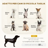 PawHut Divano per Cani Rialzato con Spazio Portaoggetti a Scomparsa, in Legno e Tessuto Vellutato, 80x40x46 cm, Beige(m-4)
