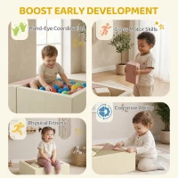 AIYAPLAY Soft Play 9 Piece Foam Climbing Blocks Soft Play Set with Tangram Play, Removable Cover for Kids Room, Ages 3-6 Years(m-7)