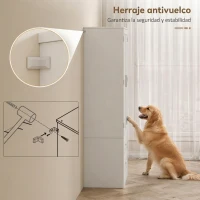 HOMCOM Alacena de Cocina con 2 Puertas, 8 Estantes en la Puerta 2 Cajones Estantes Ajustables 60x40x159 cm Blanco(m-7)