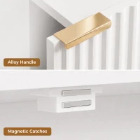 HOMCOM Bookcase Adjustable Shelf Bookshelf Anti-Tip Hardware 6-Tier, White(m-8)